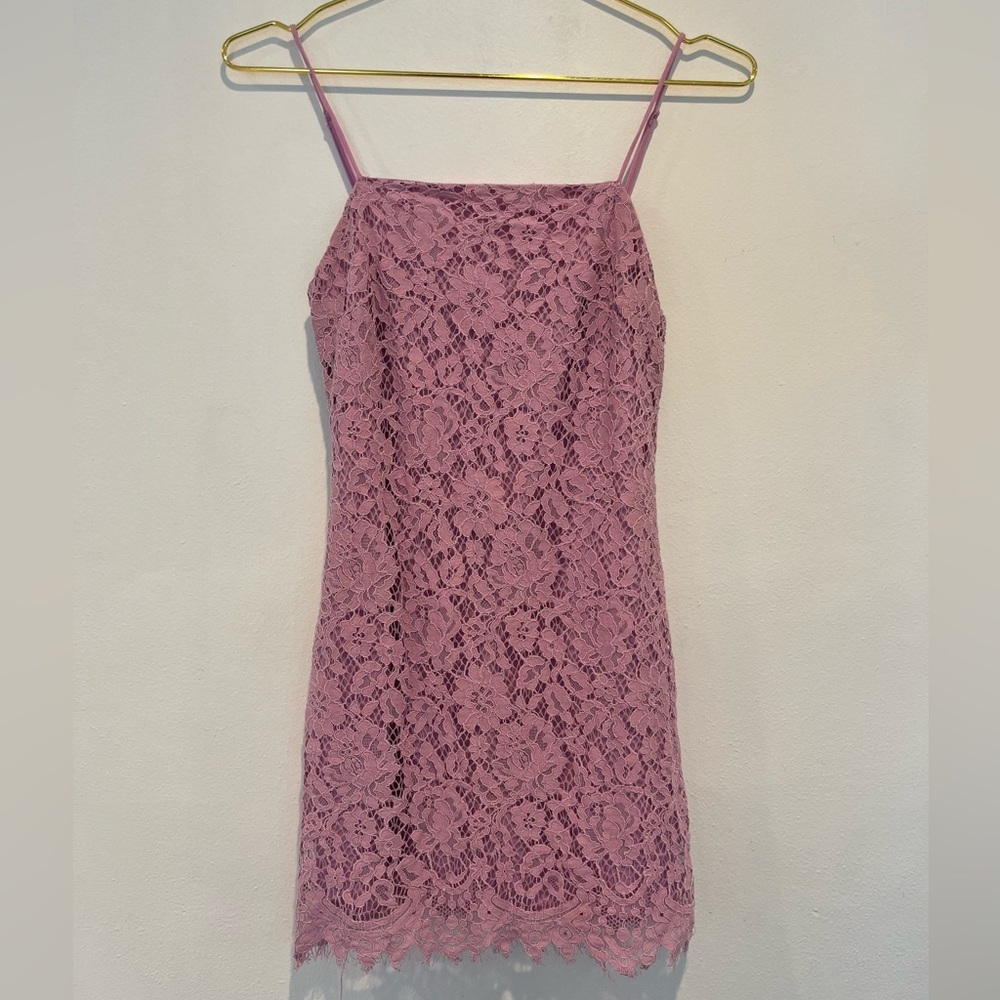 Francesca’s Floral Lavender Lace Mini Dress Size XXS - Picture 1 of 7